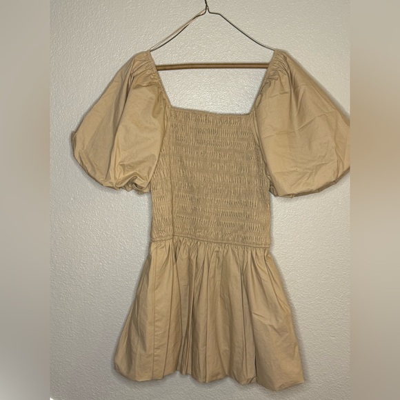 Endless Rose Cream and Tan Bubble Dress - Picture 2 of 6